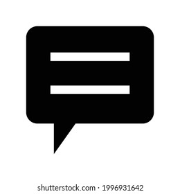 Dialogue bubble vector icon, isolated on white background