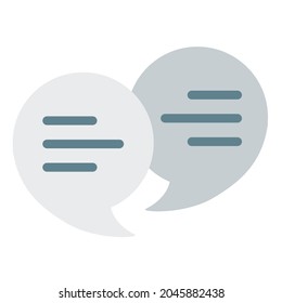dialogue chat communication single isolated icon with flat style