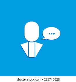 Dialogue and communication icon. Logo design.