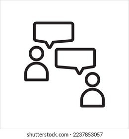 dialogue, communication icon vector Illustration on a white background