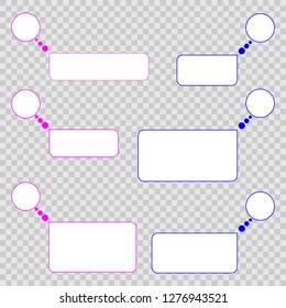 Dialogue and communication on an empty background.