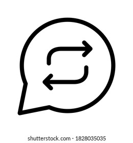 Dialogue, Conversation, Feedback, Chat Outline Icon