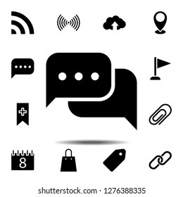 dialogue, dialog, duologue, interlocution icon. Simple glyph vector element of web, minimalistic icons set for UI and UX, website or mobile application