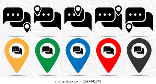 Dialogue, dialog  icon in location set. Simple glyph, flat illustration element of web, minimalistic theme icons