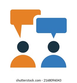 Dialogue, discuss, conversation icon. Simple editable vector illustration.