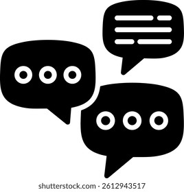 Dialogue Glyph Icon Vector Design