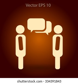 dialogue human  vector icon