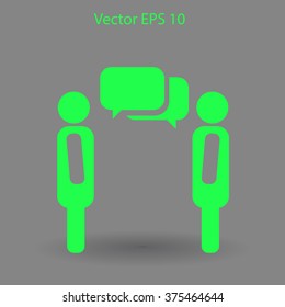 dialogue human  vector icon