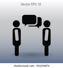 dialogue human  vector icon