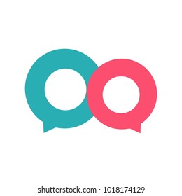 Dialogue icon. Chat sign. Social media vector logo concept illustration in flat style