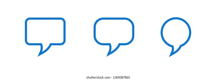 Dialogue icon, chat symbol vector set
