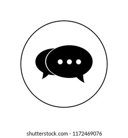 The dialogue icon in the circle, logo on a white background