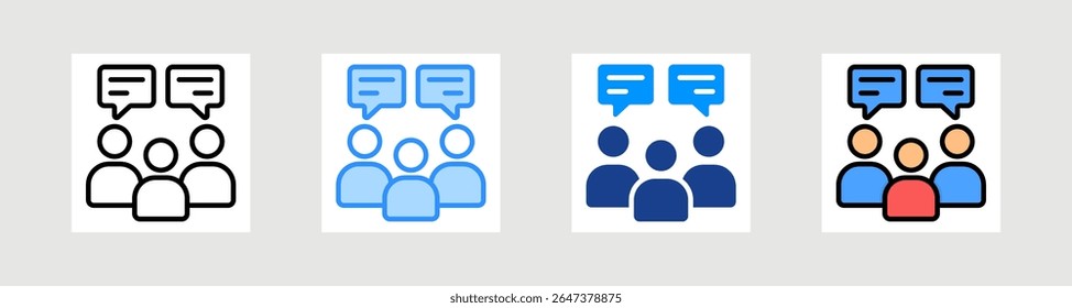 Dialogue Icon Collection Set Multiple Style