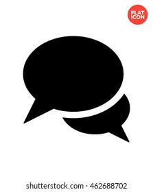 Dialogue Icon Flat Style Isolated Vector Illustration