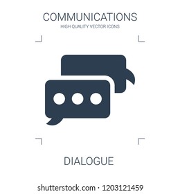dialogue icon. high quality filled dialogue icon on white background. from communications collection flat trendy vector dialogue symbol. use for web and mobile