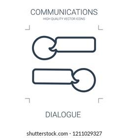 dialogue icon. high quality line dialogue icon on white background. from communications collection flat trendy vector dialogue symbol. use for web and mobile