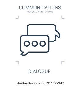 dialogue icon. high quality line dialogue icon on white background. from communications collection flat trendy vector dialogue symbol. use for web and mobile