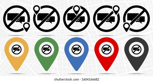 Dialogue icon in location set. Simple glyph, flat illustration element of universal theme icons