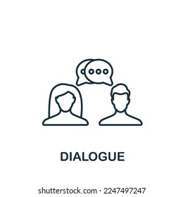 Dialogue icon. Monochrome simple Project Planning icon for templates, web design and infographics