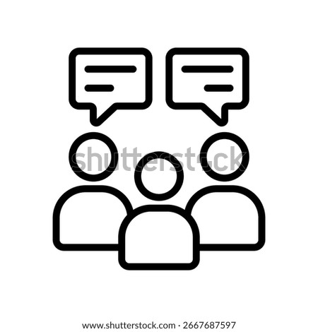 Dialogue Icon Outline Vector Illustration