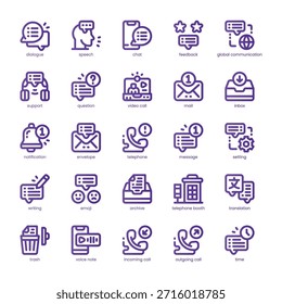 Dialogue Icon pack for your website, mobile, presentation, and logo design. Dialogue Icon line basic color design. Vector graphics illustration and editable stroke.