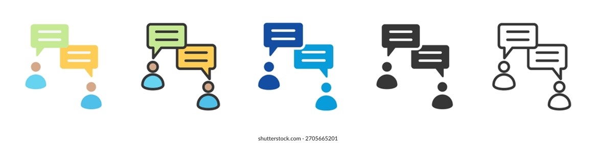 ícone de diálogo definir coleção de vários estilos