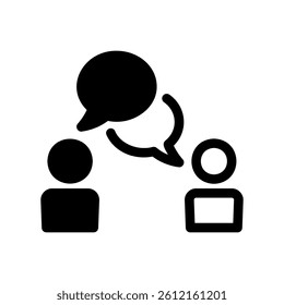 Dialogue Icon Showing Information Exchange Between Two Characters