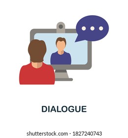 Dialogue icon. Simple element from blogging collection. Creative Dialogue icon for web design, templates, infographics and more