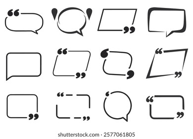 dialogue icon. speech bubbles. quote frames. text bubble