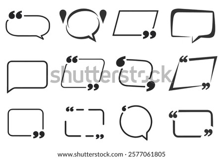 dialogue icon. speech bubbles. quote frames. text bubble