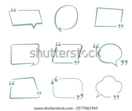 dialogue icon. speech bubbles. quote frames. text bubble