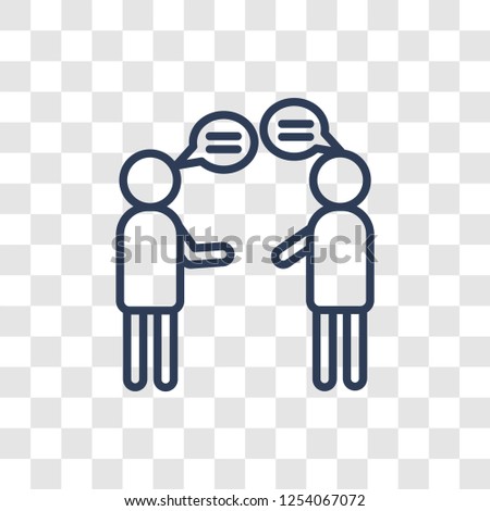 Dialogue icon. Trendy linear Dialogue logo concept on transparent background from Human Resources collection