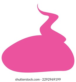 Dialogue illustration. Pink speech bubble on white background