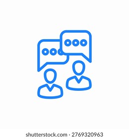 dialogue lilve icon sign vector
