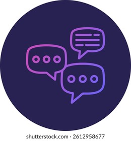 Dialogue Line Circle Gradient Style