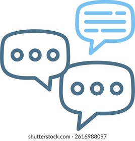 Dialogue Line Two Colour Icon