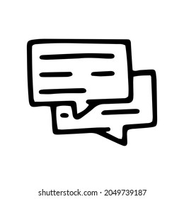 dialogue line vector doodle simple icon design