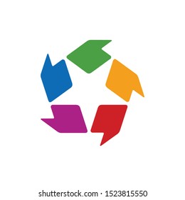 Dialogue Logo. Bubble Talk Symbol. Cleveland City Icon. Vector Illustration. Eps 10.