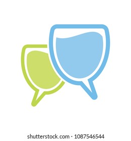 dialogue logo. communication symbol. liquid icon. vector eps 08.