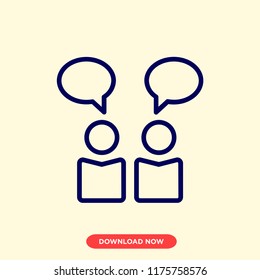 Dialogue modern vector style. Chat bubble icon concept. Chat bubble icon for web and app.
