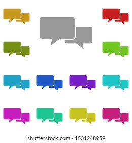 Dialogue multi color icon. Simple glyph, flat vector of universal icons for UI and UX, website or mobile application