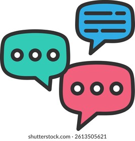 Dialogue Outline Filled Style Icon