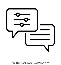Dialogue Outline icon vector illustration 
