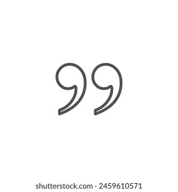 Dialogue Quotation Icon Set. Symbols for Open and Close Quotes.