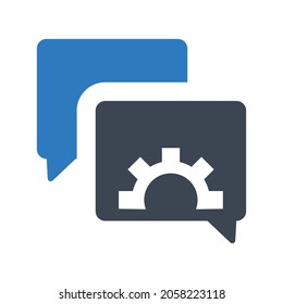 Dialogue service icon.page,setting (vector illustration)