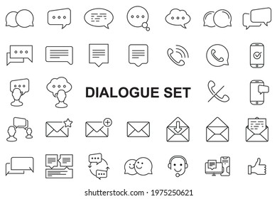 Dialogue set icons - Editable stroke