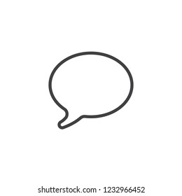 Dialogue speech bubbles outline icon. linear style sign for mobile concept and web design. Chat message simple line vector icon. Conversation symbol, logo illustration. Pixel perfect vector graphics