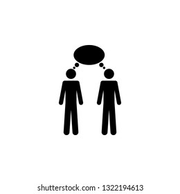 The dialogue of two people icon. Simple glyph, flat vector of People icons for UI and UX, website or mobile application