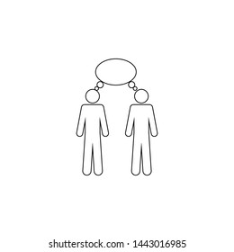 The dialogue of two people icon. Simple thin line, outline vector of People icons for UI and UX, website or mobile application
