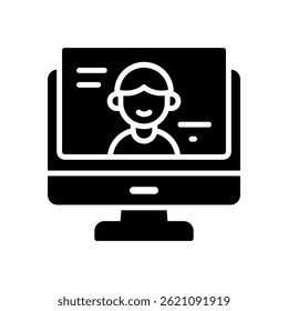 Dialogo Vetor para Comunicação e Interação Educacional - Ícone de balão de conversação, conceito de fala e aprendizagem. Ícone de Glifo